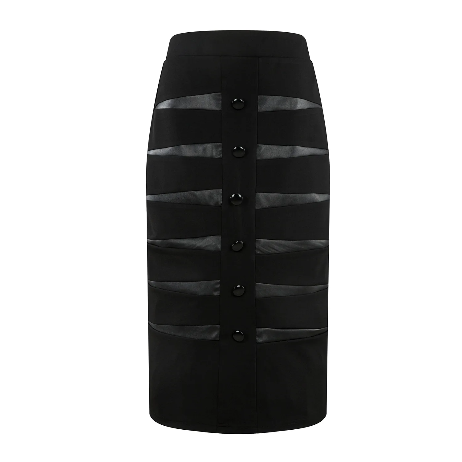 

2018 Spring Summer Long Skirt Women Office Lady Pencil Skirts Plus Size Clothes High Waist Patchwork Ladies Ol Black Skirt 5XL