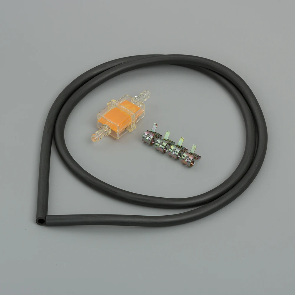 

Universal Motorcycle Scooter 7mm Oil Fuel Filter Petrol Pipe Hose Line With 4 Clips