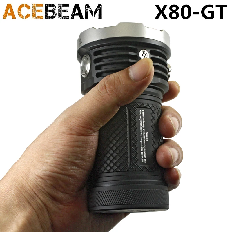Acebeam X80GT фонарик 18 * CREE XHP50.2 max 32500 люмен луч бросок 369 м факел с 4*3100 мАч батарея NITECORE I4