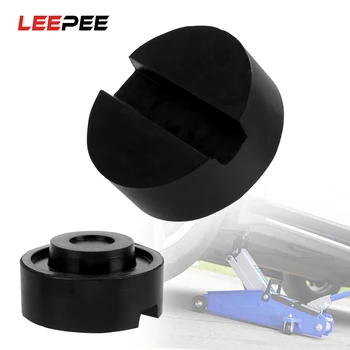 

LEEPEE Car Removal Tool Car Jack Support Block Rubber For Pinch Weld Side Pad Slotted Floor Jack Pad Black Frame Rail Adapter