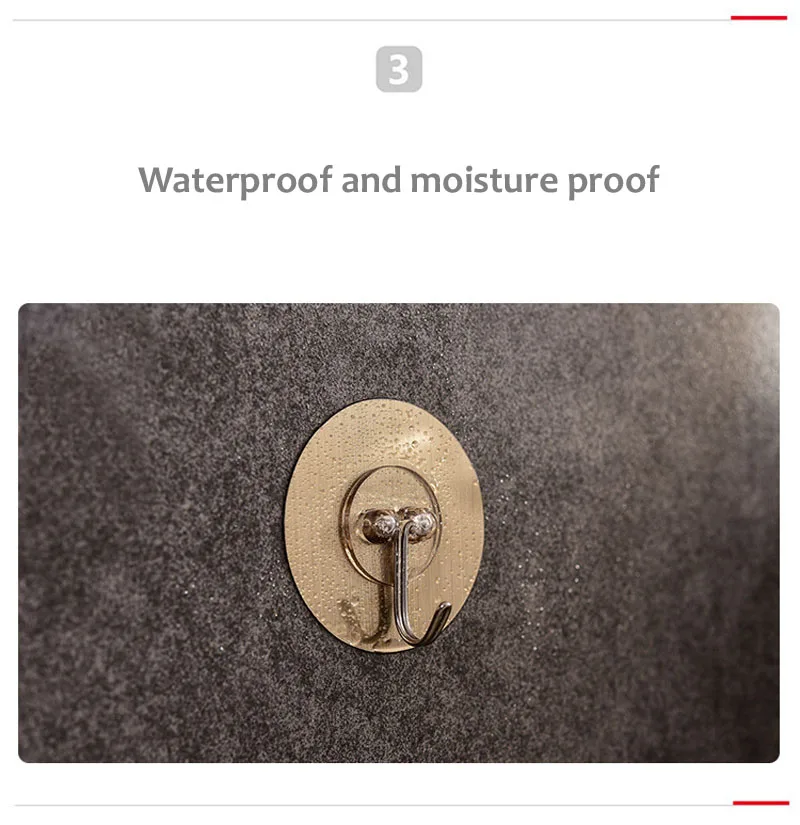 Seamless Wall Hooks Hanging Stainless Steel Hooks Kitchen Bathroom Hangers Bag Key Wall Hooks Wall Hangers Round Shape (20)