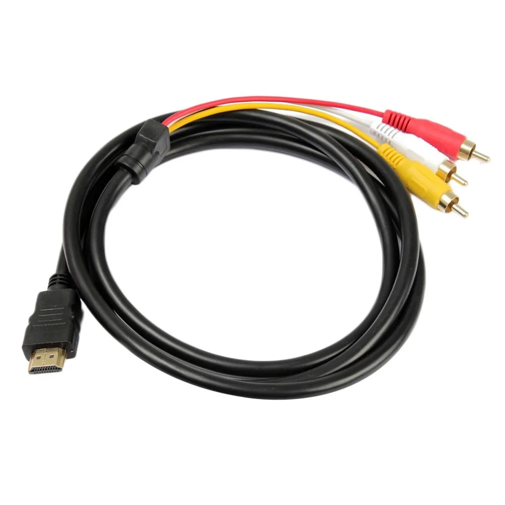 Кабель адаптер для HDTV 5 футов 1080P HDMI штекер 3 RCA аудио видео AV|Кабели HDMI| |