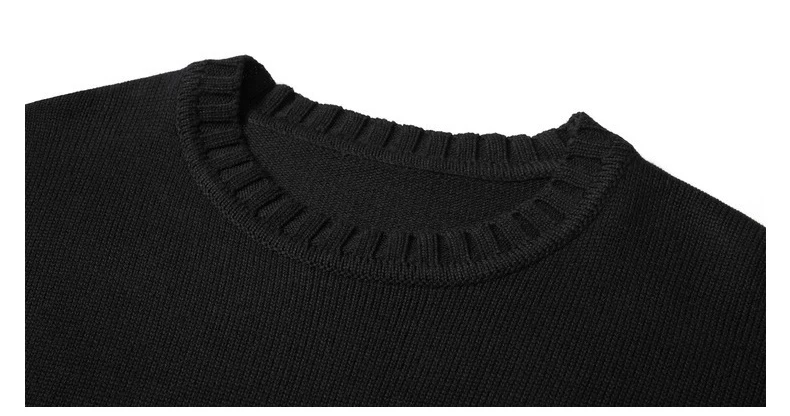 Пионерский лагерь, Толстый Пуловер, мужской модный брендовый Однотонный свитер на осень-зиму, мужской свитер высокого качества, темно-синий, черный, AMS802300