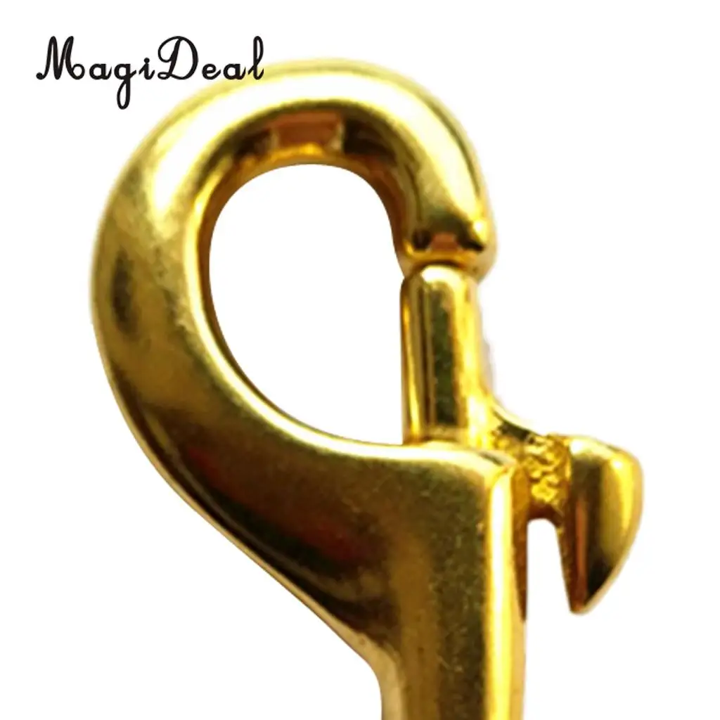 MagiDeal Solid Brass Trigger Swivel Snap Hook Ring Clip Key Holder Key Chain for Straps Bag Belt 18x59mm