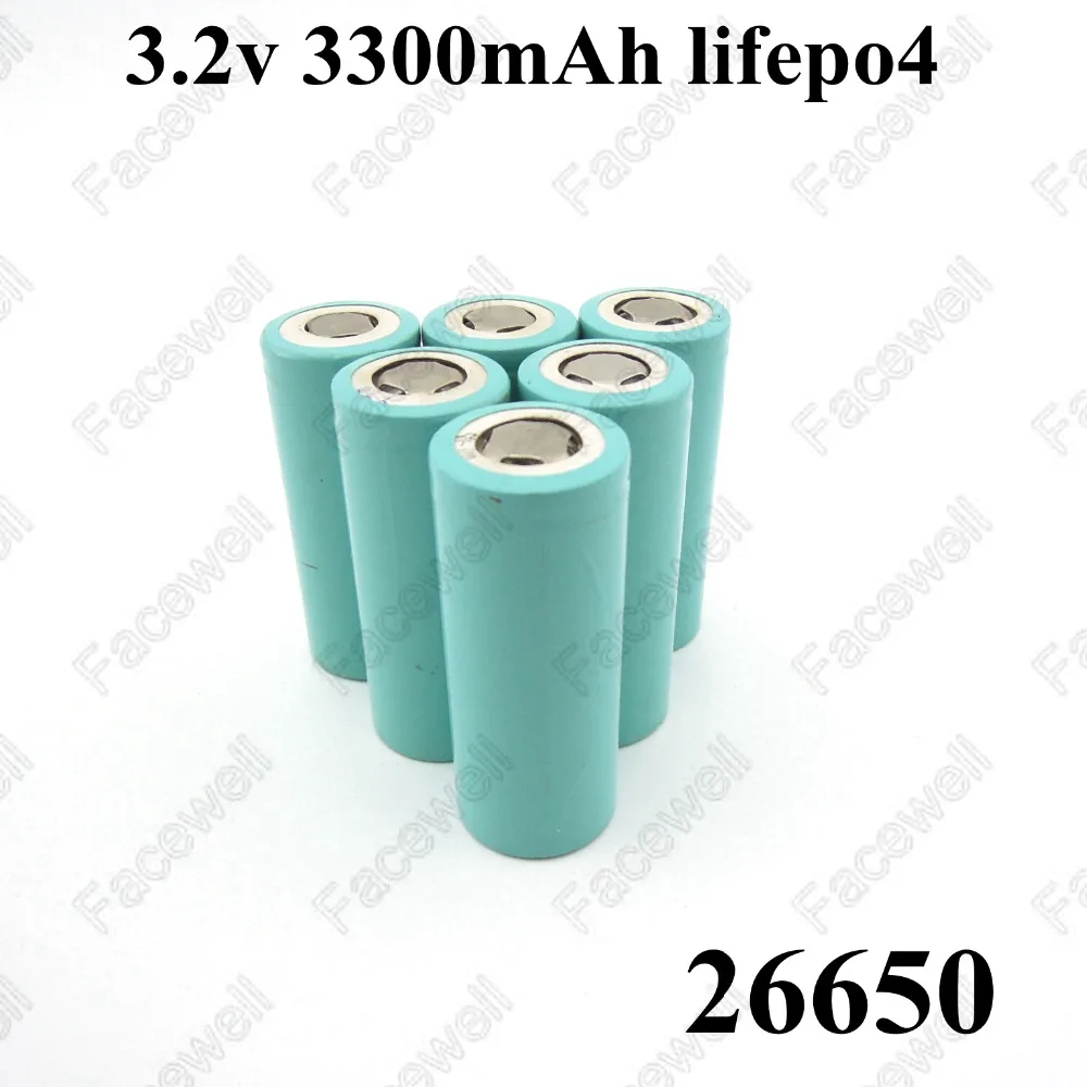 

12pcs 26650 3.2v 3300mah lifepo4 electronic cigarette battery 20A high discharge 3.2v 3300mah rechargeable battery for RC toys