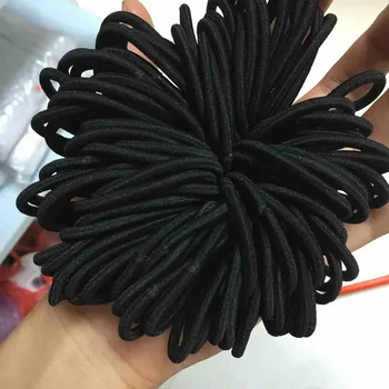 

elastic hair rope ring Elastic hair rope for girls hair braider 100pcs Women Elastic Hair Ties Ropes Black Y406