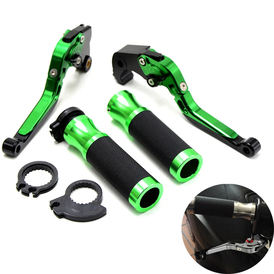 

Motorcycle Brake Clutch Levers&7/8"Handlebar Hand Grips For Kawasaki Z1000 2007-2016 ZX6R/636 07-16 ZX10R 06-15 Z750R 2011-2012
