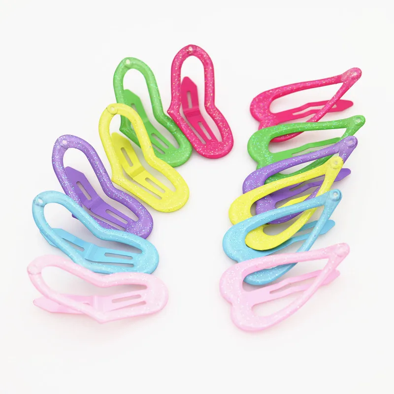 

AKWZMLY 2018 New Arrivals 6Pcs Hair Clips Heart Hair Accessories for Girls Resin Shiny Headdress Candy Color Handmade Hairpins