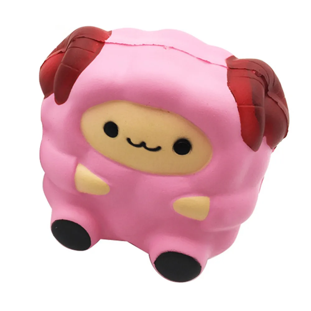 Kawaii Squishies розовый овец игрушка Хлюпать антистресс squeeze милый мультфильм Забавный Игрушечные лошадки 30s8108 Перевозка груза падения