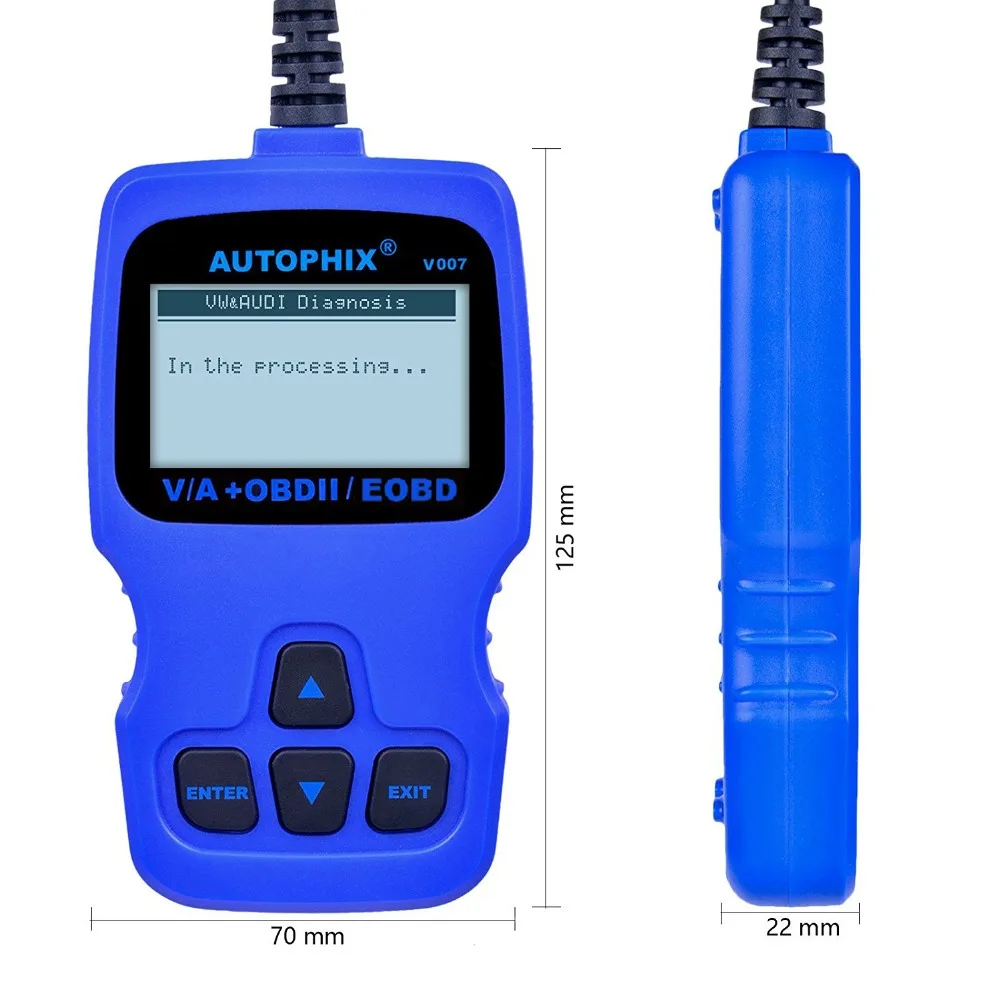 Autophix V007 Автомобильный диагностический сканер для гольфа Gol Passat A4 A6 Q7 ABS SRS Oil Service