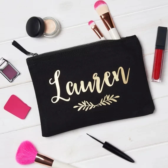 customize Laural Wreath wedding bridal Bridesmaid Makeup bag hen do Gift Make Up Birthday gifts Bride Cosmetic | Дом и сад