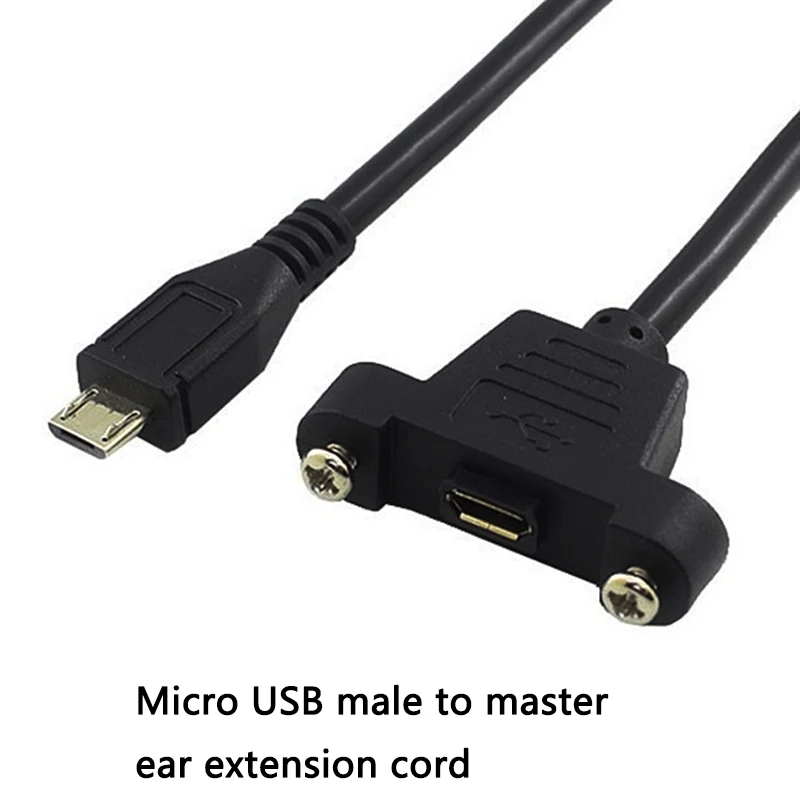 5 контактный Удлинительный Кабель Micro USB 2 0 папа к Мама 30 см 50 с винтами и