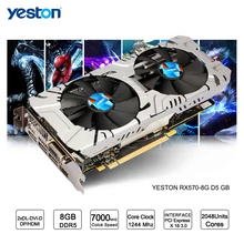 Yeston Radeon RX 570 GPU 8GB GDDR5 256 bit Gaming Desktop computer PC Video Graphics Cards support DVI/HDMI PCI-E X16 3.0