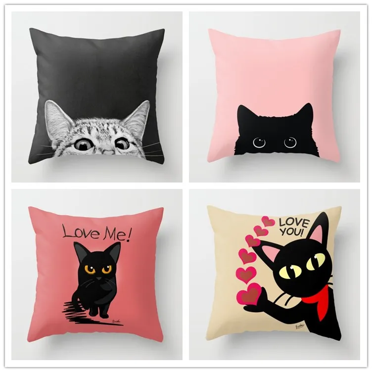 pink cute animal cat pillow cushion cover decorative throw pillow for office home decor pillow sofa - Decorative Pillows Cheap pink cute animal cat pillow cushion cover decorative throw pillow for office home decor pillow sofa - Decorative Pillows Cheap