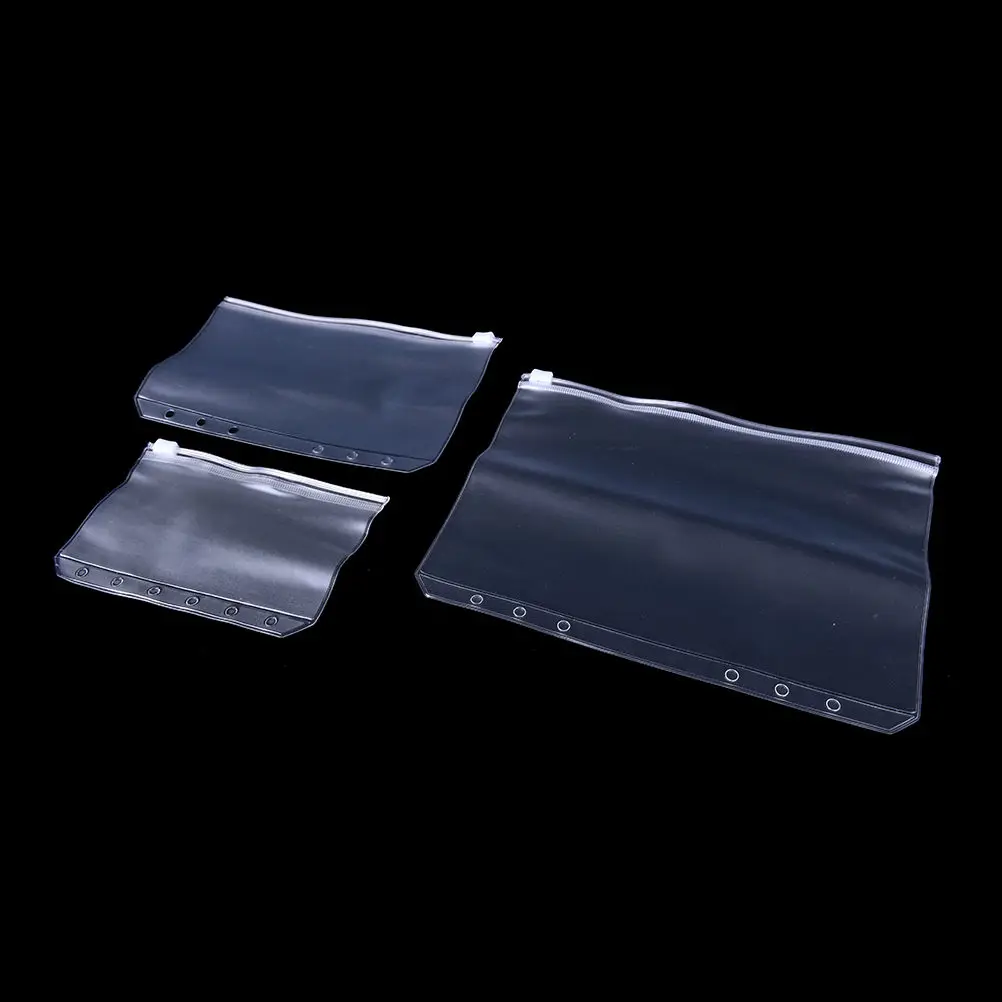 

PVC Zipper Bag Business Cards Notes Pouch Transparent Storage Bag for Traveler's Notebook Diary Day Planner Planner Accessories