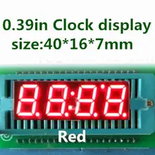 20 шт. цифровая трубка 0,39 дюймов красный четыре Digitron для часов 0,3" 0.39in цифровой светодиодный дисплей общий катод, анод