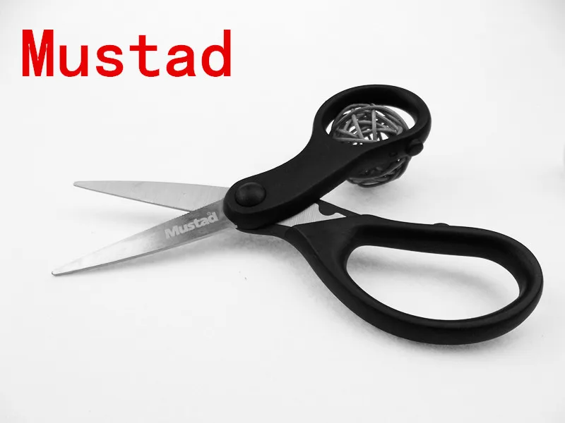 Mustad, профессиональные ножницы из нержавеющей стали для рыбалки, легко резать, PE углеродная леска, плетеная леска