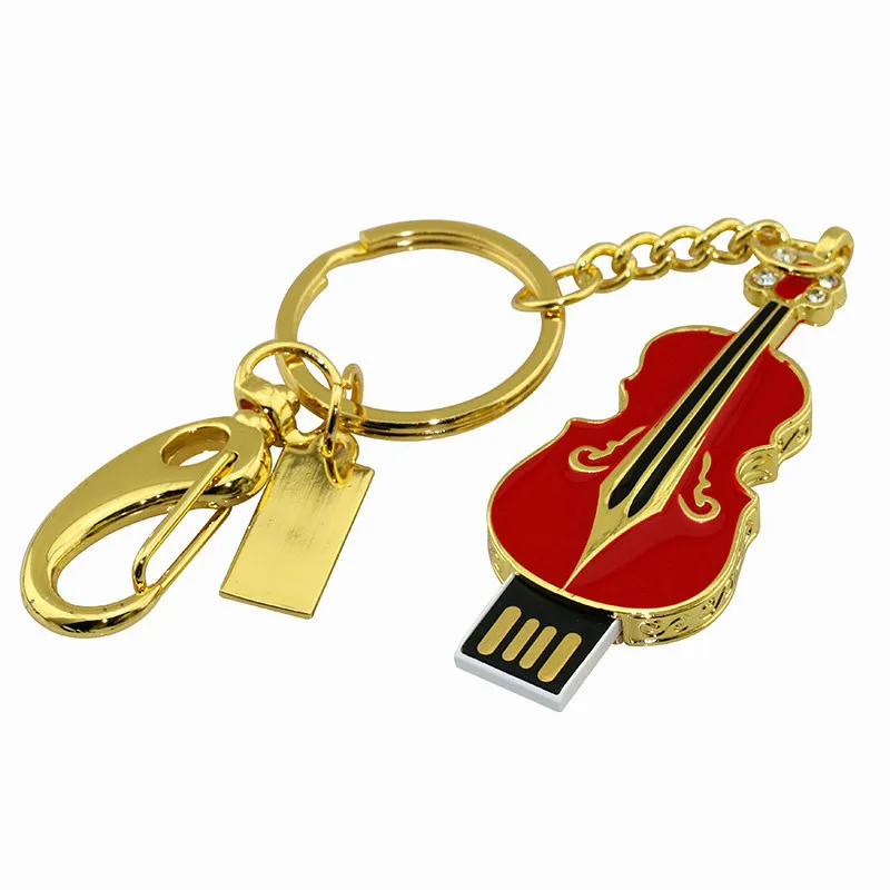 Горячая Распродажа музыкальный инструмент Гитары USB Flash Drive/металл Скрипки usb memory stick 1 ГБ-64 ГБ флэш-памяти накопитель диск