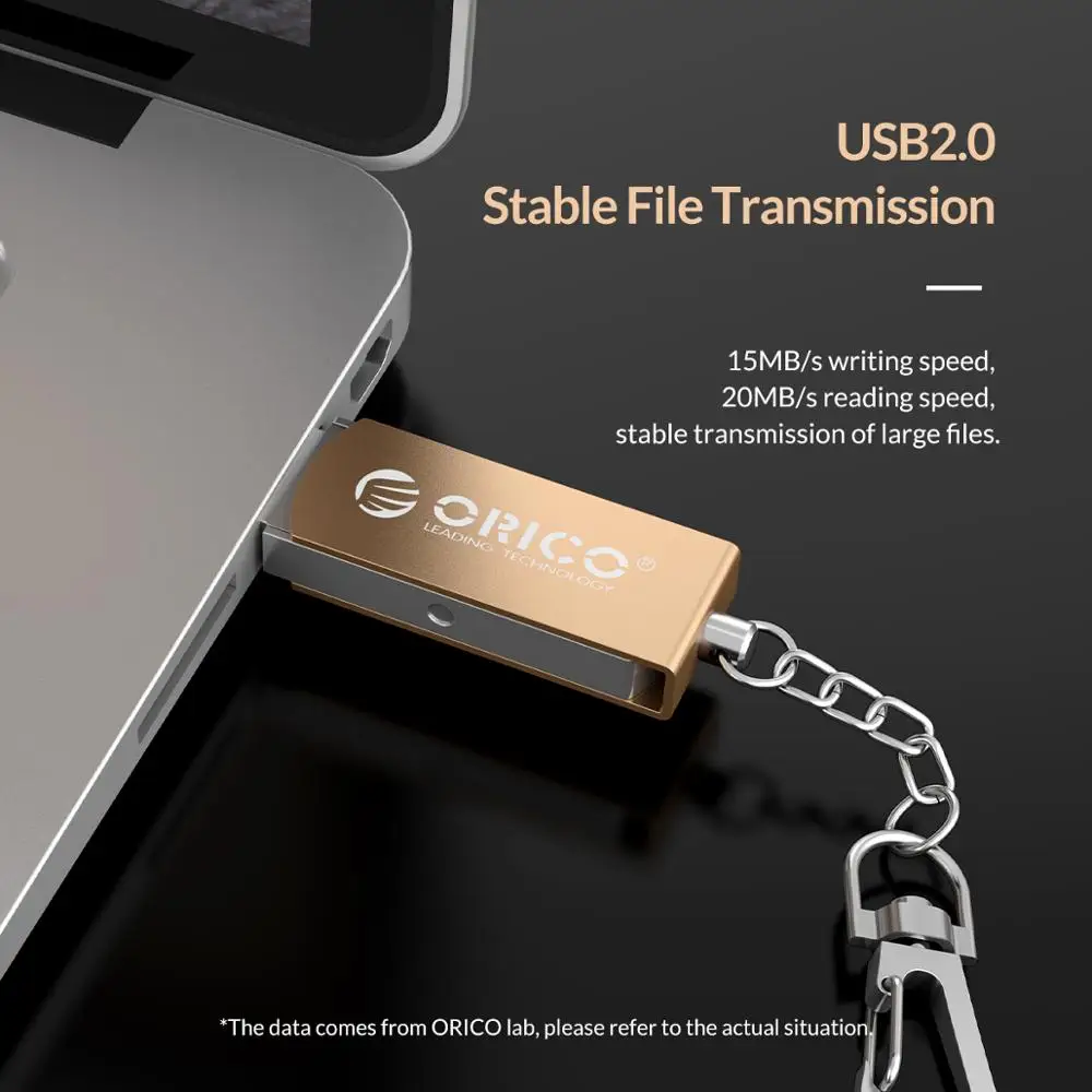 ORICO 64GB 32GB 16GB U disk USB Flash Drive USB2.0 Pendrive with Key Ring Support For Mobile Phone Computer