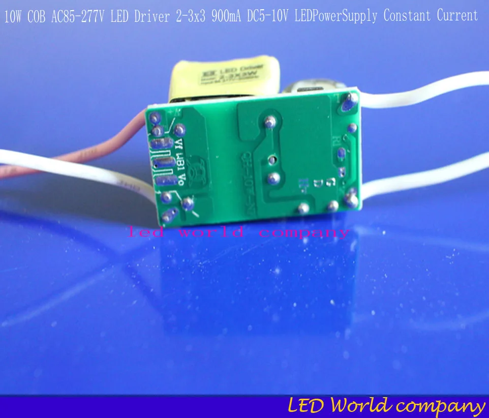 Бесплатная доставка 3 шт. изоляция 10 Вт COB AC85 277V светодиодный драйвер 2 3x3 900mA DC5 10V