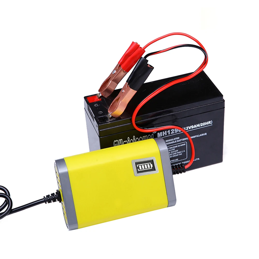 

LED Display 12V 2A Smart Fast Full Automatic Car Battery Charger 110V 220V Intelligent Lead Acid AGM GEL Batteries Power Charge