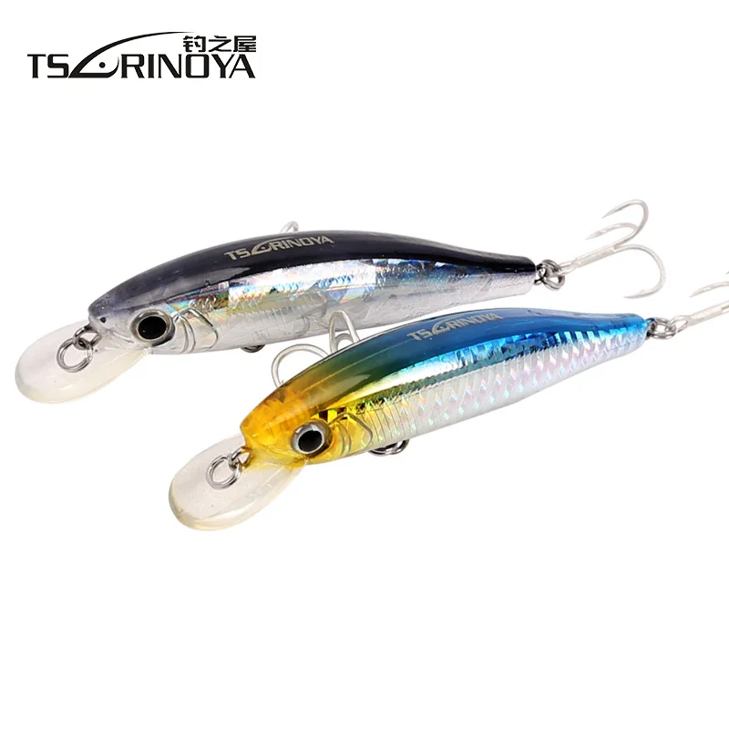 

TSURINOYA Sinking Minnow Bait 85mm14g Diving 1.0m Treble Hook Long Casting Fishing Lure Iscas Artificial Bait Peche Leurre Pesca