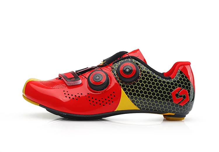 Мужская Сверхлегкая обувь sidebike из углеродного волокна, обувь для велоспорта, обувь для шоссейного велосипеда с углеродистой подошвой, дышащие износостойкие Красные кроссовки 37-45