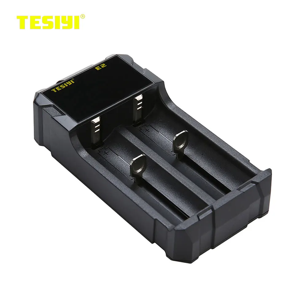 

100% Original TESIYI E2 Intelligent Battery Charger with Two Battery Slots & Digital LCD Display Quick Charger for 18650/20700