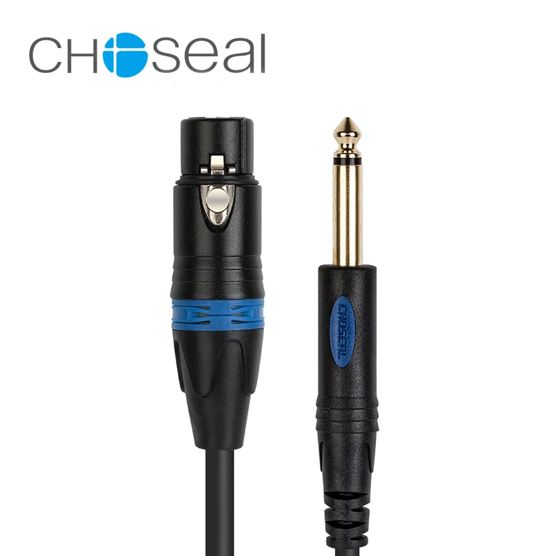 

CHOSEAL HiFi Microphone Extension Cable XLR Male to Female Patch Cable for Stage and Studio - Black Wire