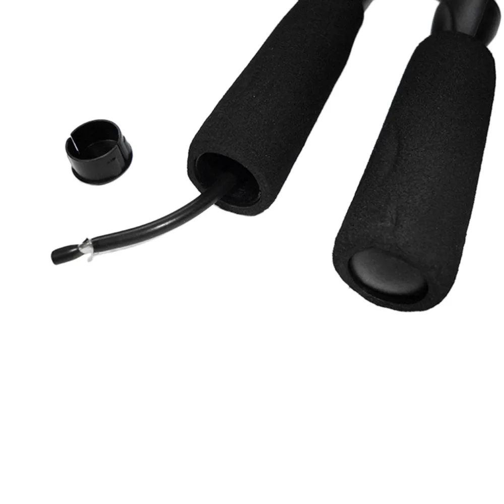 Aerobic Exercise Boxing Skipping Jump Rope Adjustable Bearing Speed Fitness Black Free Shipping