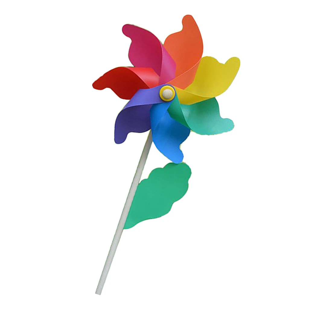 Rainbow Wind Spinner Outdoor Windmill Pinwheel Yard Lawn Garden Decor Craft Gift