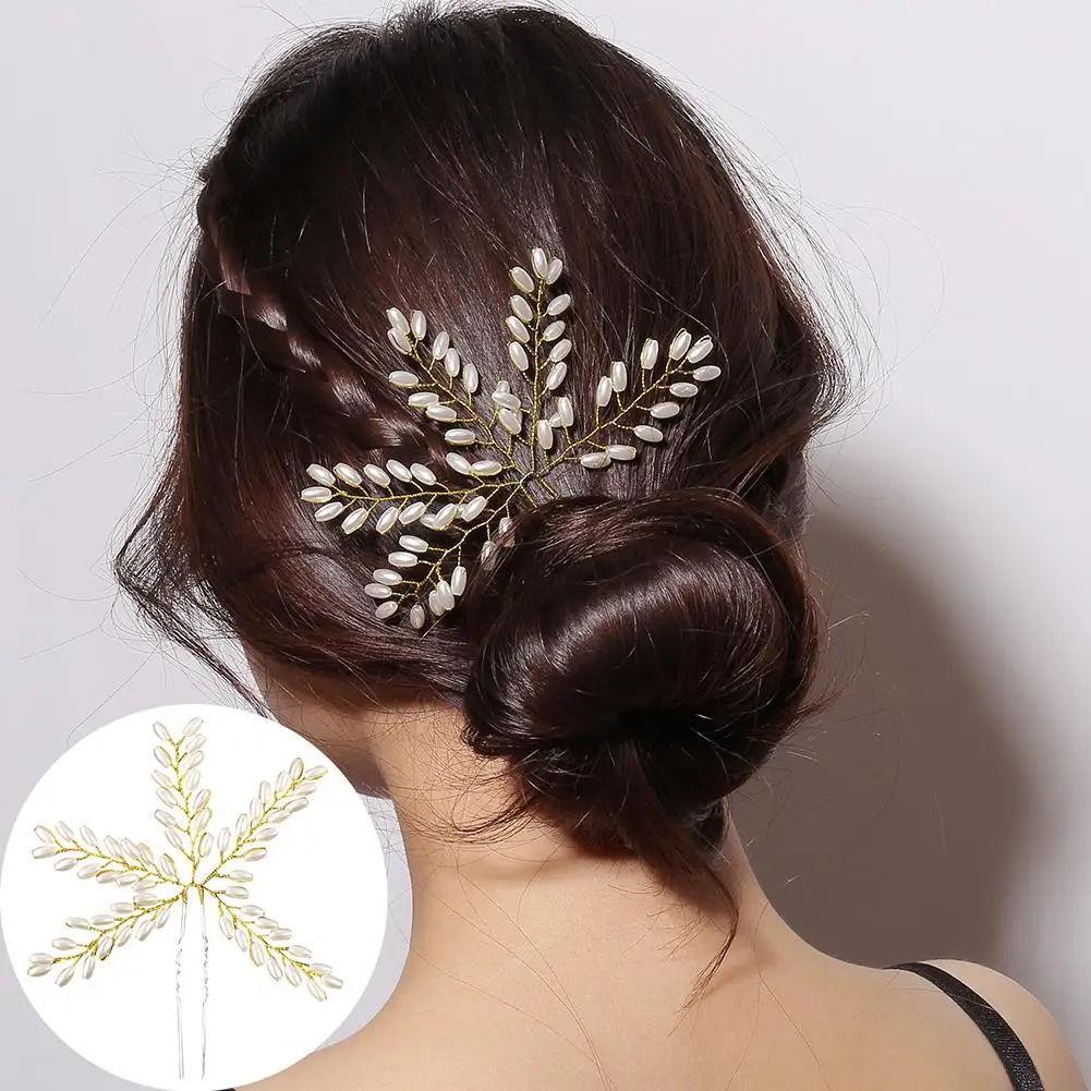 

HOT Fashion Wedding Bridal Bridesmaid Leaves Hair Pins Clips Handmade Headwear Beauty Tool Accessories