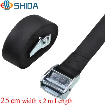 

10 pcs 1" x 6.56 Ft 2.5 cm x 2 Meter Hold Secure Ratchet Tie Down Cam Buckle Winch Strap Polyester Cargo Lashing Straps