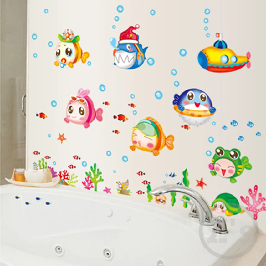zs sticker nemo fish sea cartoon wall sticker for shower tile