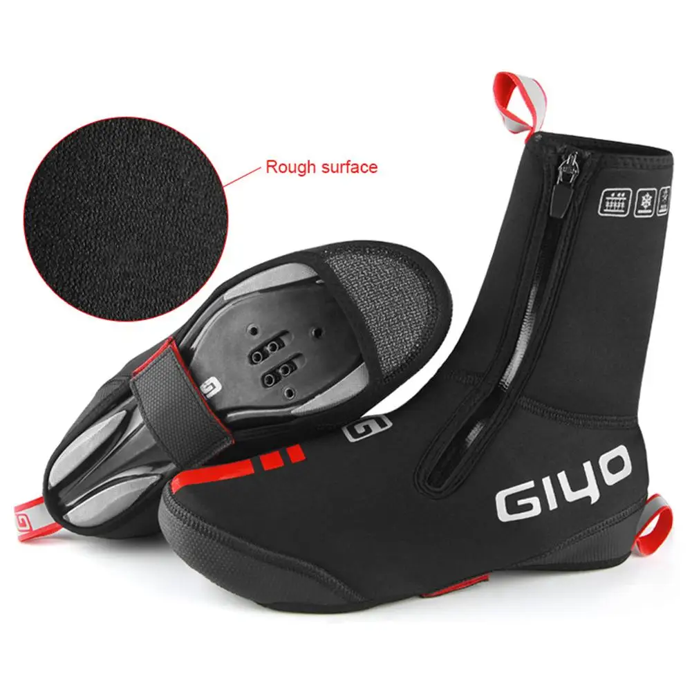 Waterproof Windproof Fleece Cycling Road bike Lock Shoes Covers Thermal Bicycle Overshoes Winter MTB Bike Shoes Cover Protector