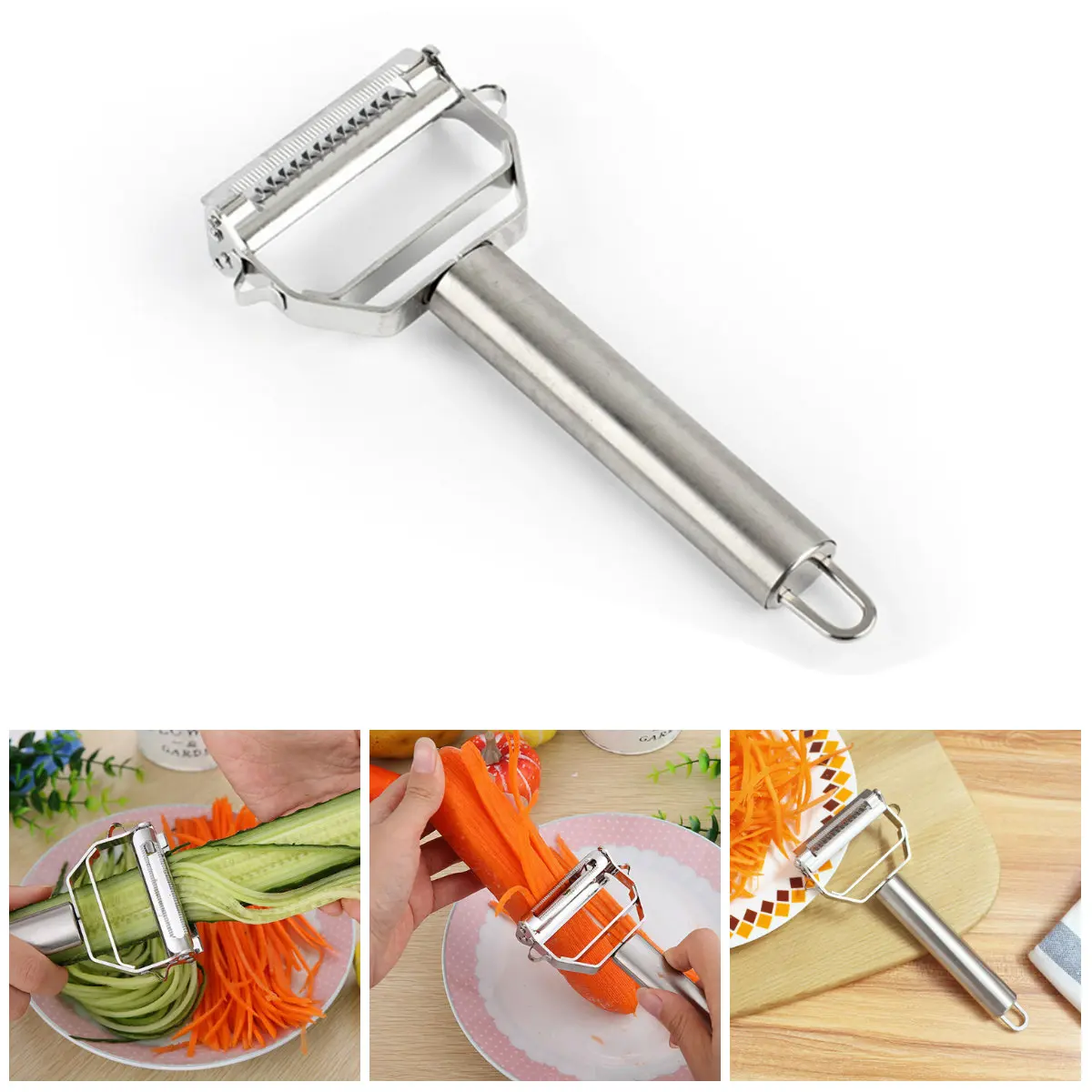 

Vegetable Utensils Peeler Multifunction Julienne Peeler Stainless Steel Kitchen Accessories Double Planing Grater Cooking Tools