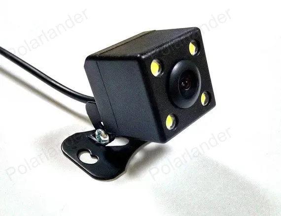 Wireless 7 Inch TFT LCD Car Monitor 2 AV input Rear View System with Waterproof 4 LED Night Vision Parking Reversing Camera
