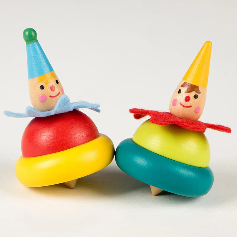 Novelty kid's toy 1pcs Wooden Colorful Spinning Top wooden Toy Kids