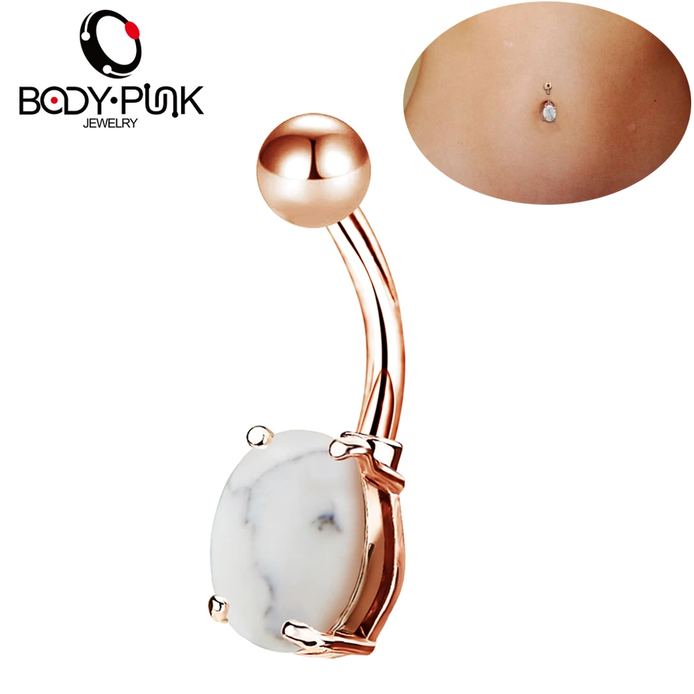 14K Rose Gold Over Double Heart Navel Belly Button Ring Body Piercing Jewelry 
