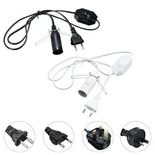 1,2 м белый/черный 1 м E14 основание лампы с электрической панель регулировки яркости подсветки провод с переключателем для лампа из гималайской соли США/ЕС/Великобритания/AU Plug