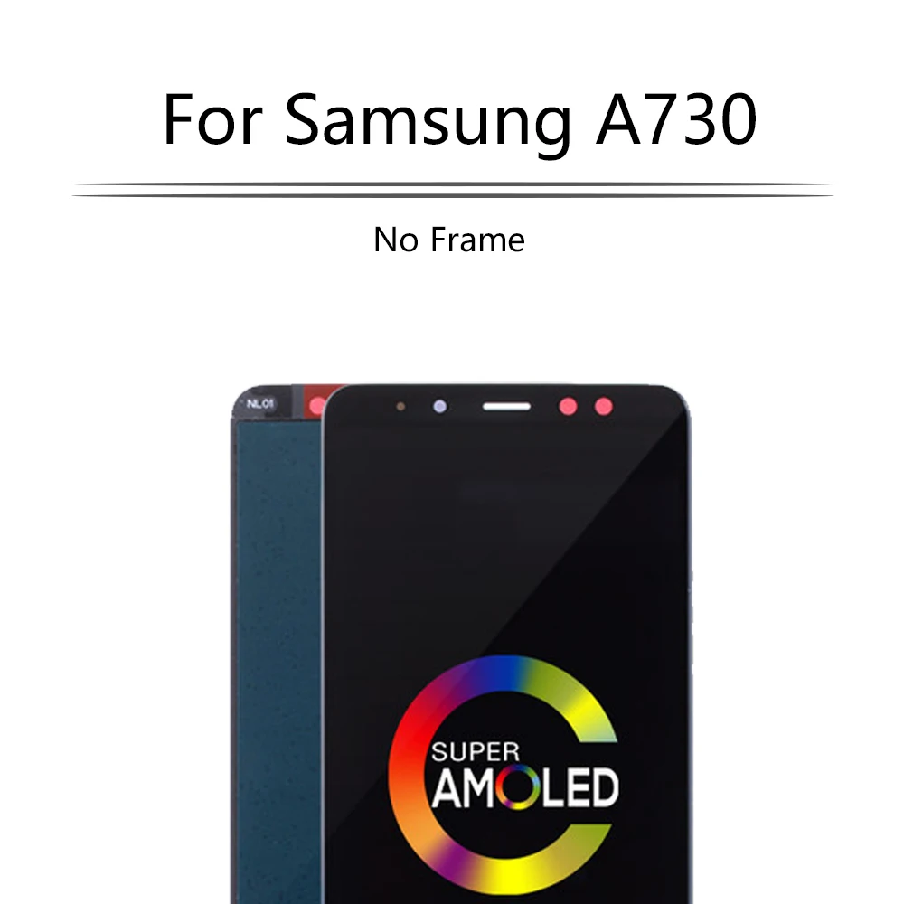 AMOLED 6," для SAMSUNG Galaxy A8 Plus A730 ЖК-дисплей с сенсорным экраном для SAMSUNG A730 A730F дисплей A8 ЖК-дисплей A8