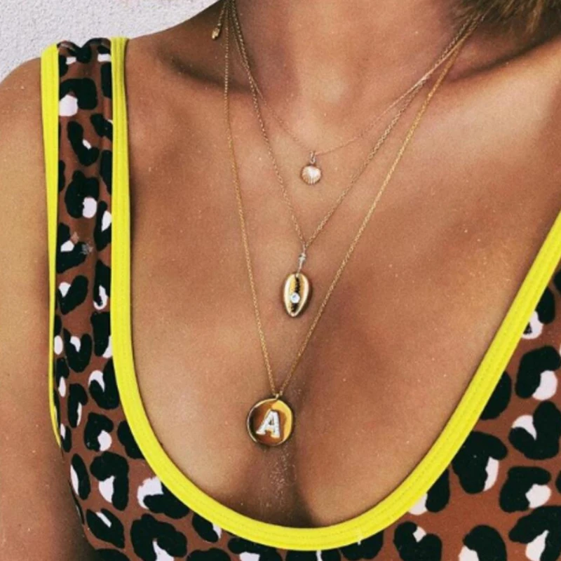 Богемное многослойное ожерелье s для женщин и девушек, Модный золотой цвет, длинный жемчужный воротник с ожерельем с подвесками, ювелирные изделия