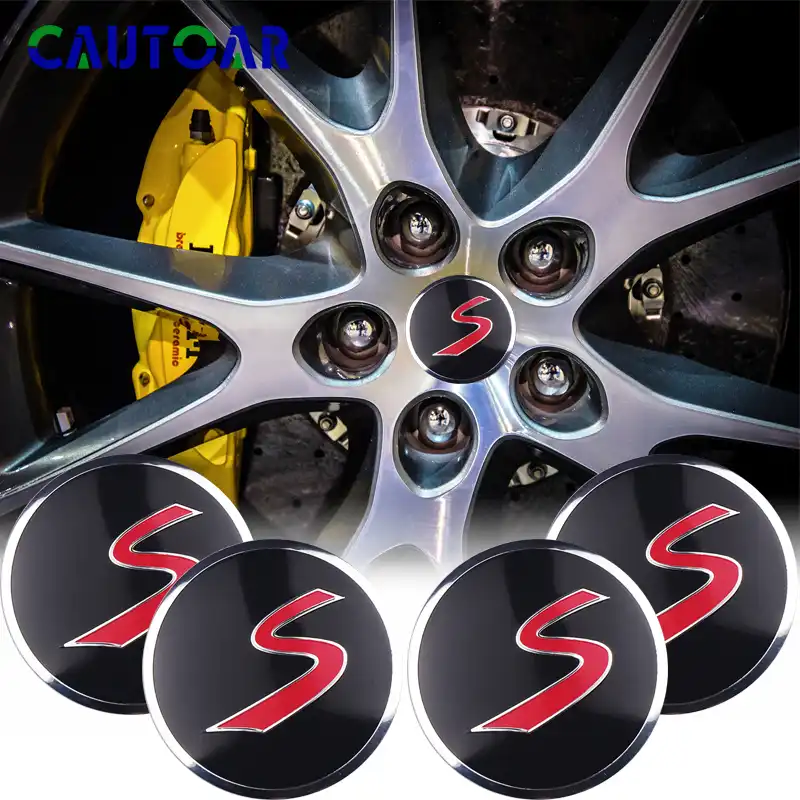 Hub Caps For Mini Cooper S Coupe Jcw F56 F60 R50 R52 R53 R55 R56 54mm Badge Dust-Proof Cover Wheel Trim Set Car Styling Accessori 4pcs Auto Alloy Wheel Center Hub Caps Covers