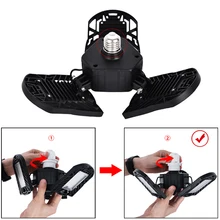 E27 Светодиодный светильник для гаража s 60W деформируемый потолочный светильник 7000лм CRI с регулируемыми панелями алюминиевый прожектор светильник для складских гаражей