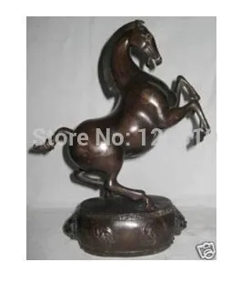 

Rare Asian Tibet decorate horse bronze statue Qing Dynasty 1843