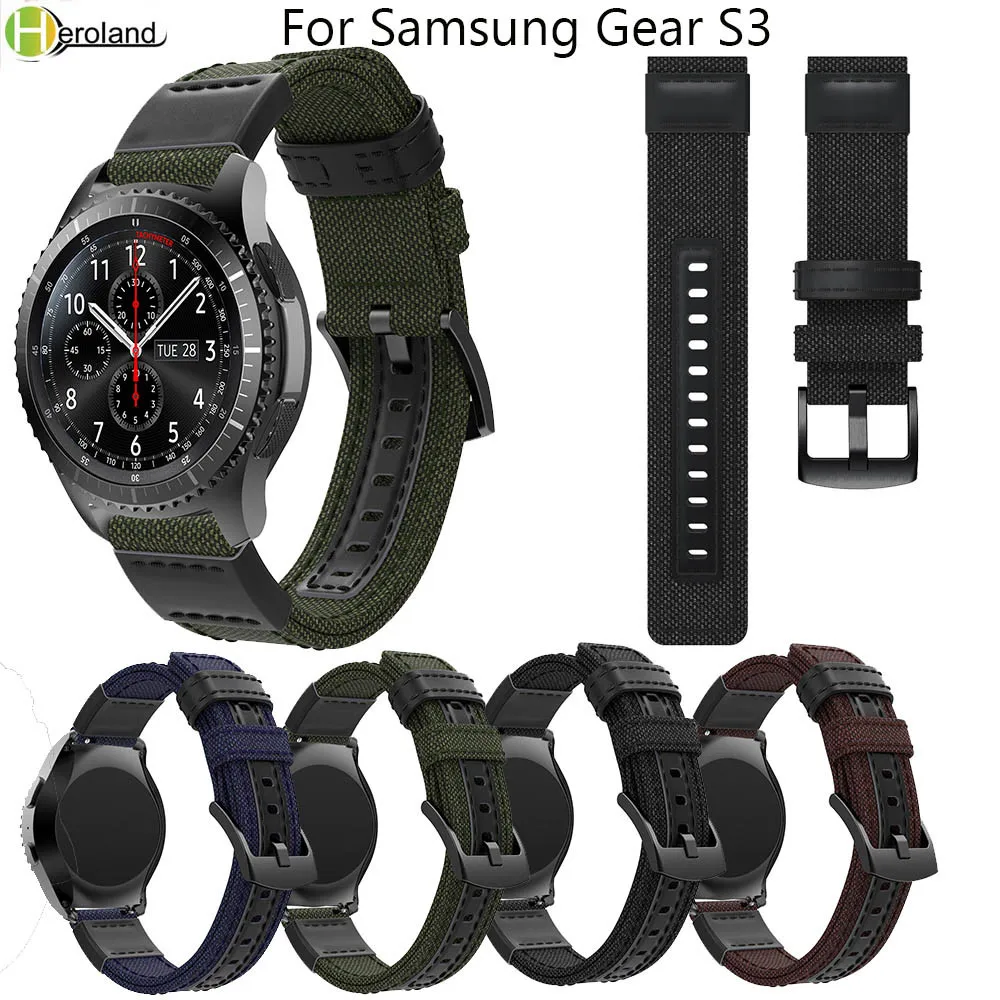 Ремешок нейлоновый для Samsung Gear S3 Frontier Classic браслет наручных часов huawei gt Amazfit Stratos 2 2S