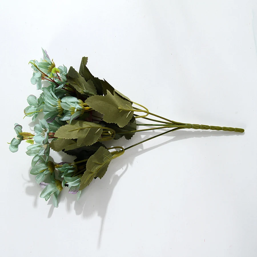 1 букет осень ромашки искусственные цветы украшение дома шелковая Лилия 20 головок поддельные цветы Свадебные украшения Искусственные цветы целые