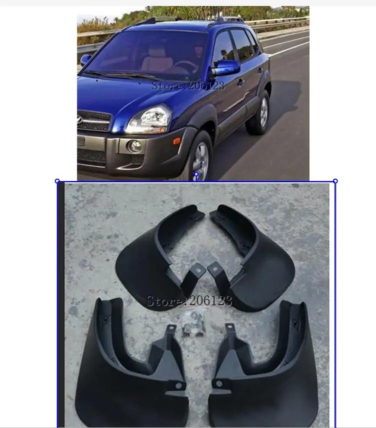

Accessories 4PCS/SET FIT FOR 2005 2006 2007 2008 2009for HYUNDAI TUCSON MUD FLAP FLAPS SPLASH GUARD MUDGUARD