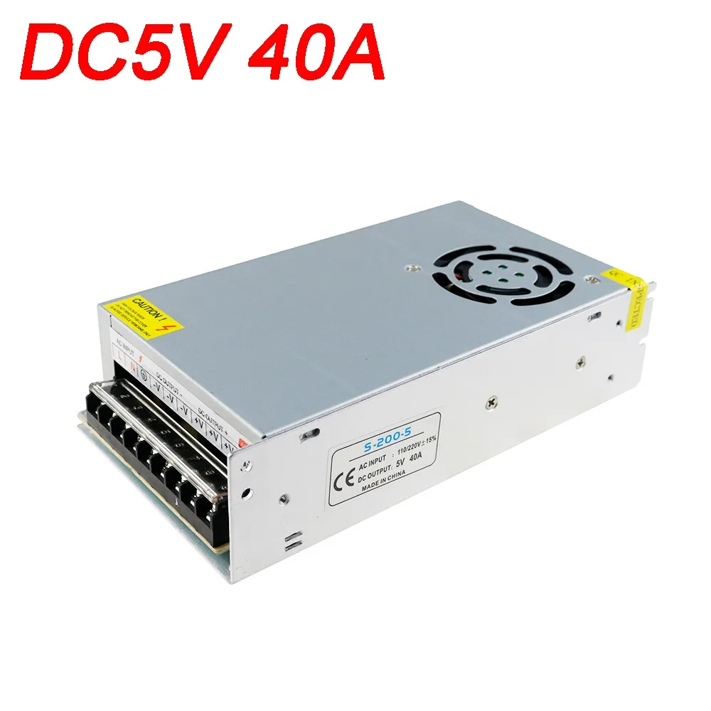 Питание трансформатор AC100-240V для DC5V 2A 10 Вт 3A 15 Вт 5A 25W 10A 50 Вт 20A 100W 30A 40A 200W 60A 300W Светодиодные ленты Мощность адаптер