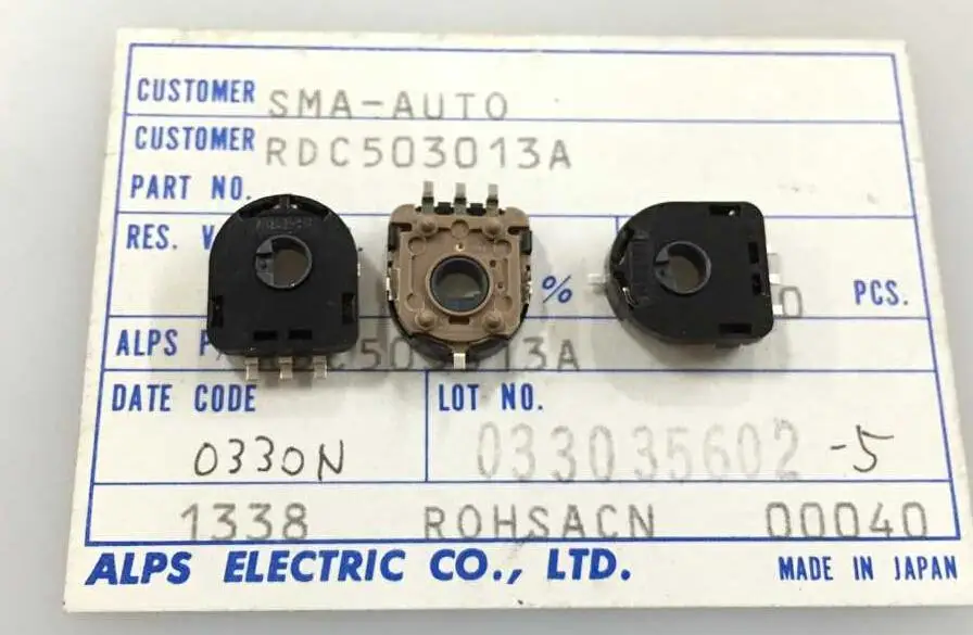 

Japan ALPS Alps RDC503013A Position Sensors 10K chip resistors